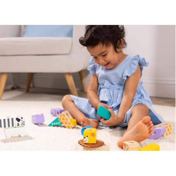 Spin Master Melissa & Doug Blockables stavebnice Safari hrací sada