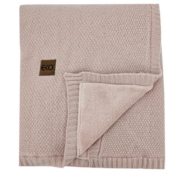 EKO Deka pletená s podšívkou Rose Pink 100×80 cm