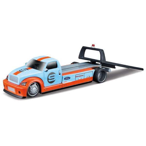 Maisto Flatbed - 2019 Ford GT Heritage Edition, svetlo modrý, 1:64