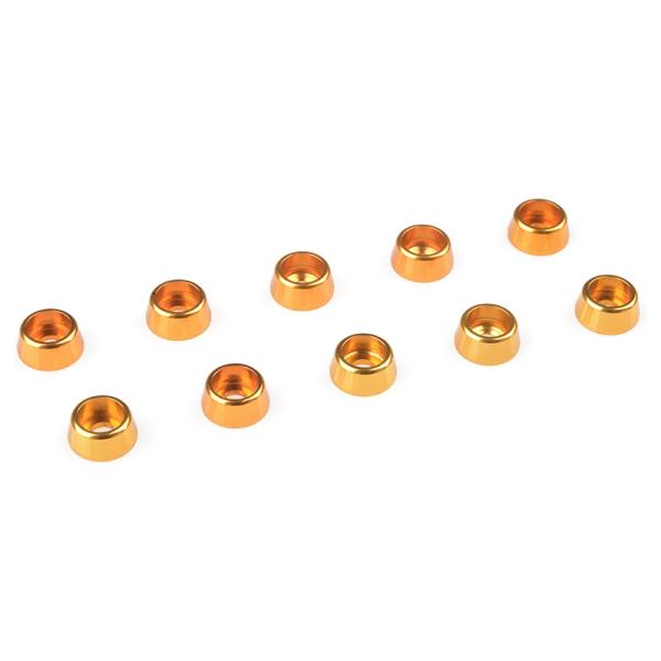 Podložka pre valc. hlavu M2.5/7mm hliník zlatá (10)