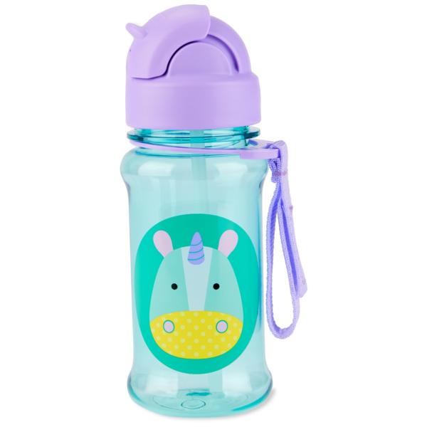 SKIP HOP Zoo tritan Láhev s brčkem 355ml Jednorožec 12m+