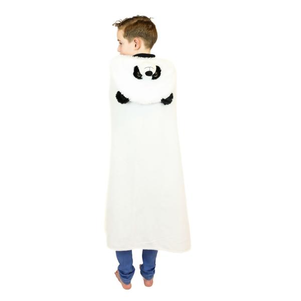 Cozy Noxxiez BL823 Panda – hřejivá deka s kapucí se zvířátkem a tlapkovými kapsami