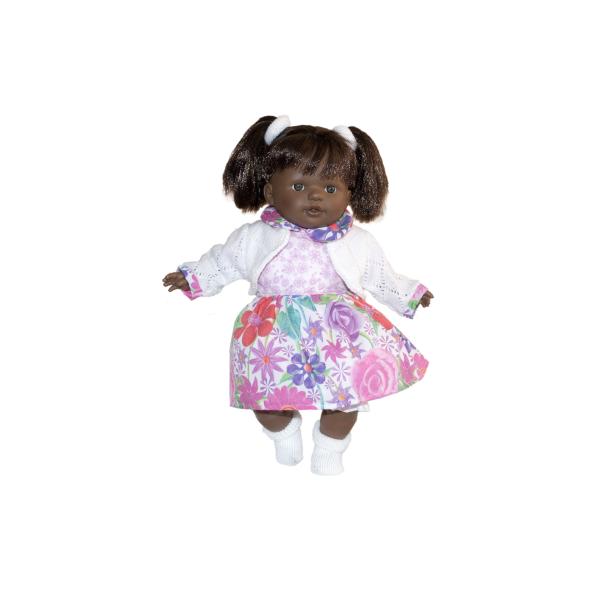 TYBER Anna černoška plačící panenka s dudlíkem, vel. S 38 cm