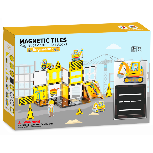 Magnetická stavebnice - Stavenisko 31 ks