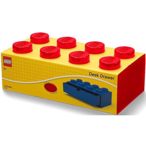 LEGO® stolní box 8 se zásuvkou - červená (obrázek 3)