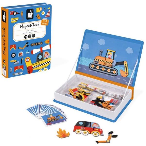 Janod Magnetibook Dopravné prostriedky Magnetická kniha pre deti