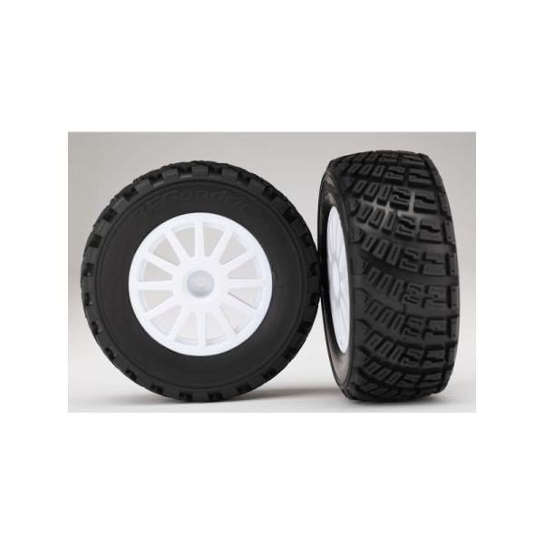 Traxxas koleso 2.2/3.0", disk Rally biely, pneu Gravel (2)