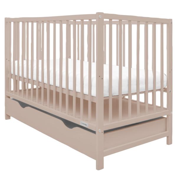 Dětská postýlka se šuplíkem New Baby BASIC kašmírová