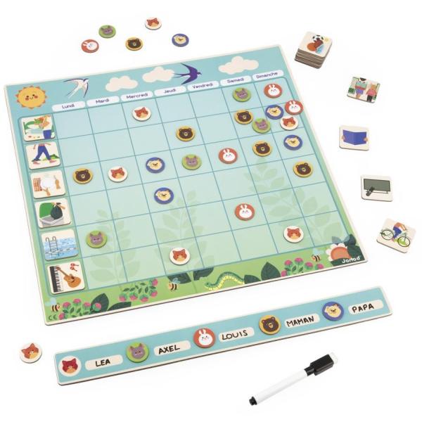 Janod Magnetický plánovač Rodinný rozvrh EN