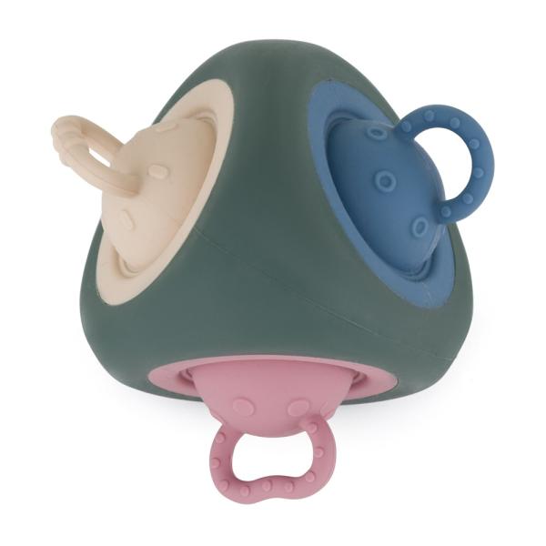 Petite&Mars Giocattolo Sensoriale In Silicone Da Spremere, Verde, Giocattolo Di Stimolazione Multisensoriale, Pop It, Materiale Morbido, A Partire Da 10 Mesi, Sollievo Da Denti-image