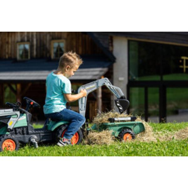 Falk Šlapací traktor Vintage 2054N se lžící, bagrem a přívěsem, zelený (obrázek 5)