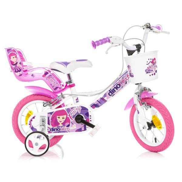 Dino Bikes - Detský bicykel 12" 124RSN-05FY Fairy - biely
