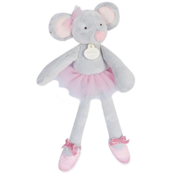 Doudou Plyšová hračka myška šedá balerína 30 cm