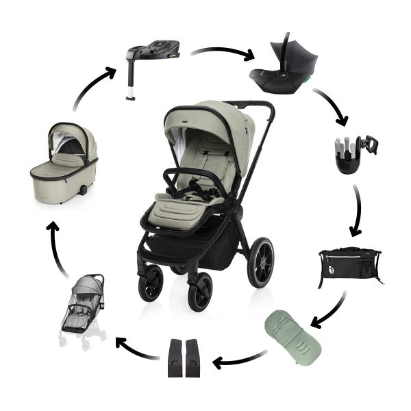 Maxi set Kočárek Move Cross 3, Boss Grey