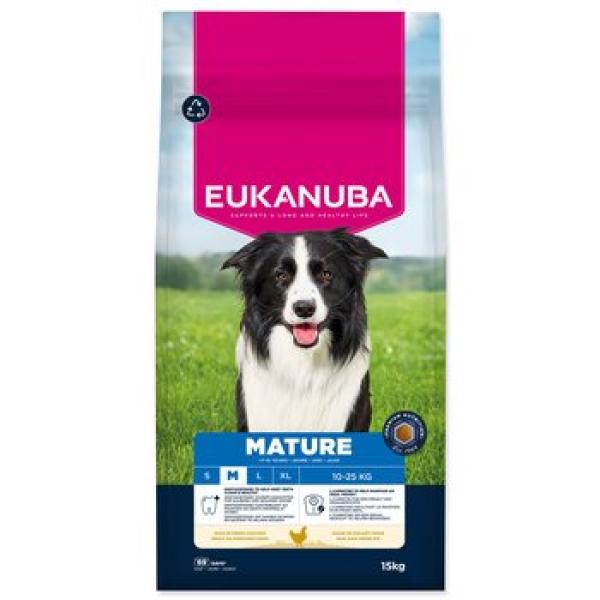 Krmivo EUKANUBA Mature Medium bohaté na čerstvé kuře 15 kg