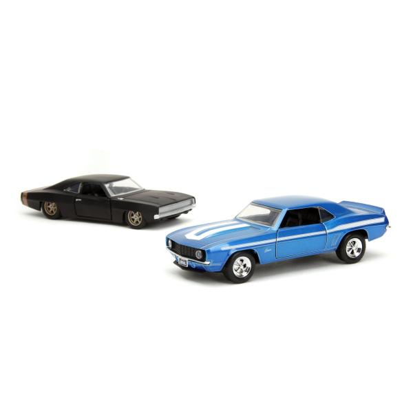 Rychle a zběsile Twin Pack Chevrolet Camaro 1969 a Dodge Charge Wide Body 1968, 1:32 Wave (obrázek 4)