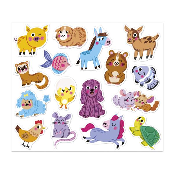 Janod Stickers Samolepky Domácí zvířata 100 ks od 18 měsíců (obrázek 4)