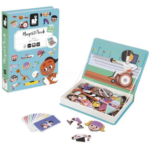 Janod Magnetibook Šport Magnetická kniha pre deti