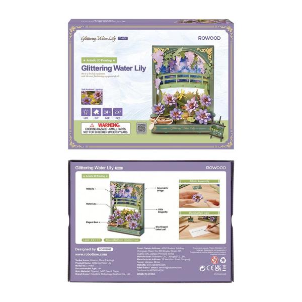 RoboTime 3D dřevěná skládačka Třpytivé lekníny (obrázek 6)