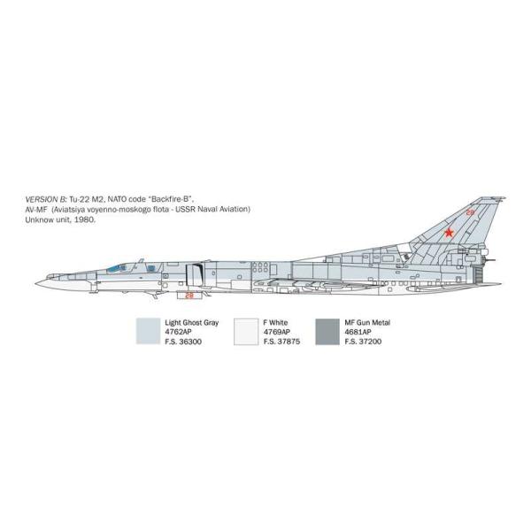 Model Kit letadlo 1440 - Tu-22 M3 BACKFIRE C (1:72) (obrázek 5)
