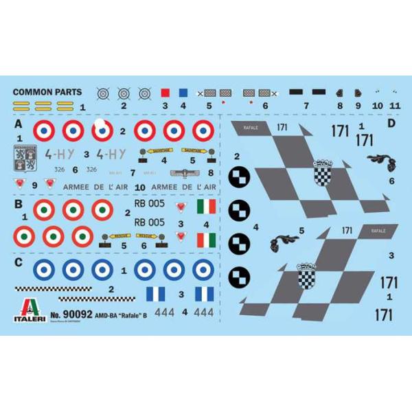 Model Kit letadlo 90092 - Rafale B (1:72) (obrázek 3)
