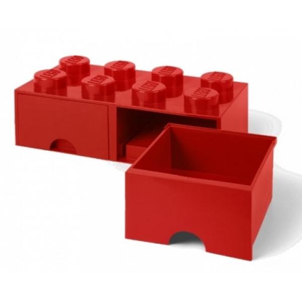 LEGO® úložný box 8 - se zásuvkami červená 250 x 500 x 180 mm (obrázek 3)