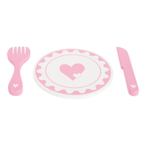 Small Foot Sada tanierov s príborom Srdce