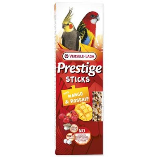 Tyčinky Versele-Laga Prestige velký papoušek s mangem a šípkou 140g 2ks