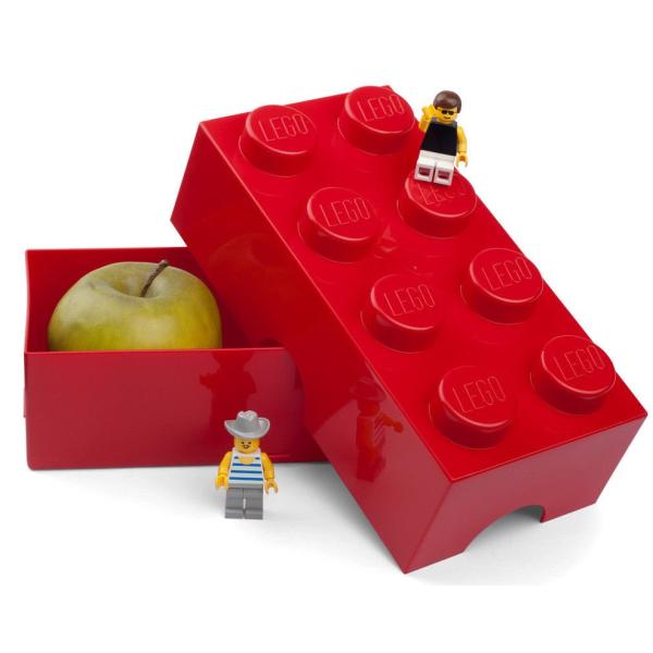 LEGO® box na svačinu 8 – červená 100 x 200 x 75 mm