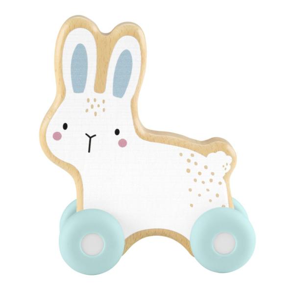 Fisher Price Dřevěný zajíček na kolečkách