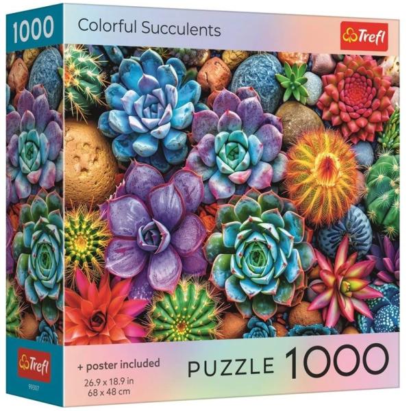 Trefl Puzzle 1000 Farebné sukulenty