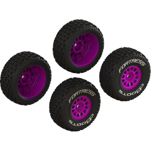 Arrma koleso s pneumatikou dBoots Fortress, disk ružový (4): Grom