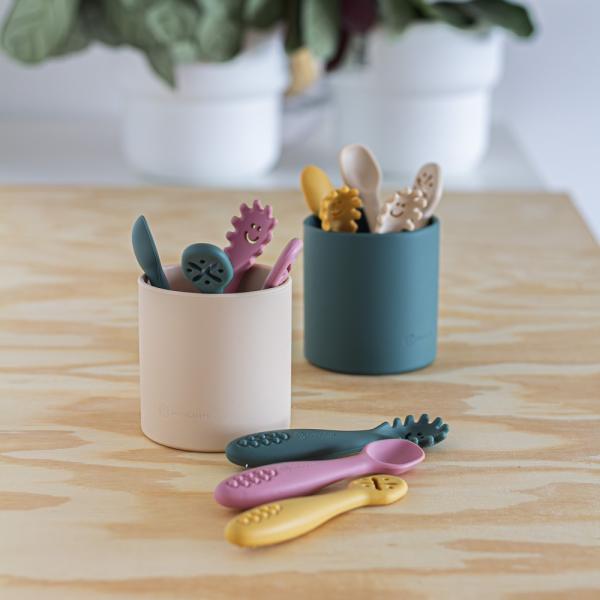 PETITE&amp;MARS Hrnek silikonový Take&amp;Match Dusty Rose 6m+ (obrázek 5)