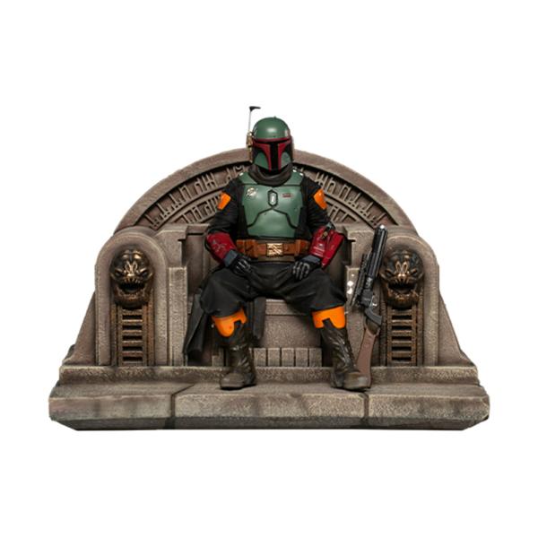 Iron Studios Star Wars: The Mandalorian - Boba Fett su Trono Statua Deluxe Art Scale 1/10