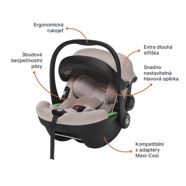 Autosedačka XM Plus i-Size bundle, Toffee Brown (obrázek 3)