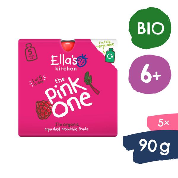 Ella's Kitchen BIO PINK ONE ovocné smoothie s dračím ovocem (5x90g)