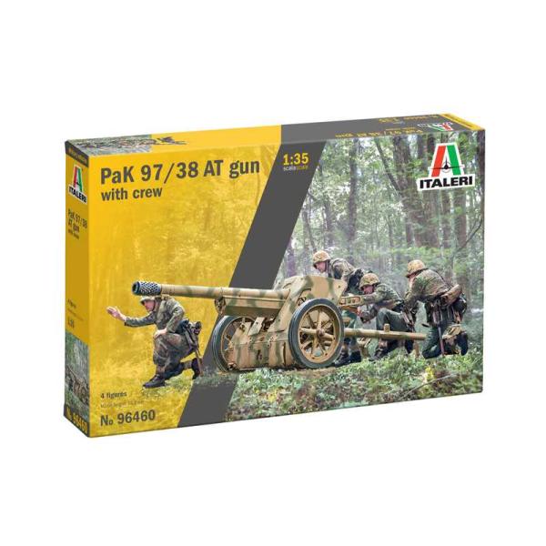 Italeri 96460 Pak 97/38 At Gun With Crew, Scala 1:35, Plastic Model Kit/Modello In Plastica Da Montare-image