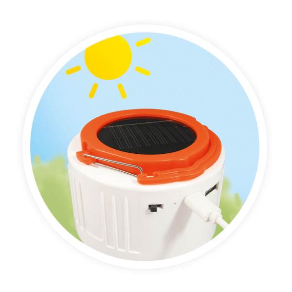 Kempingová lampa s reproduktorem