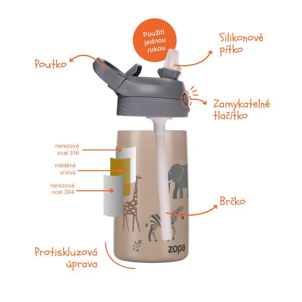 Termoska na pití Sport 400 ml, Mountains (obrázek 3)