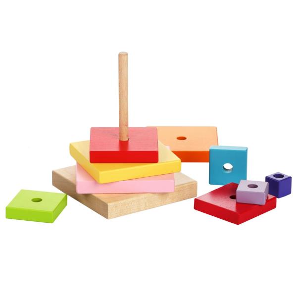 Cubik 13357 Barevná pyramida - dřevěná skládačka 9 dílů (obrázek 4)