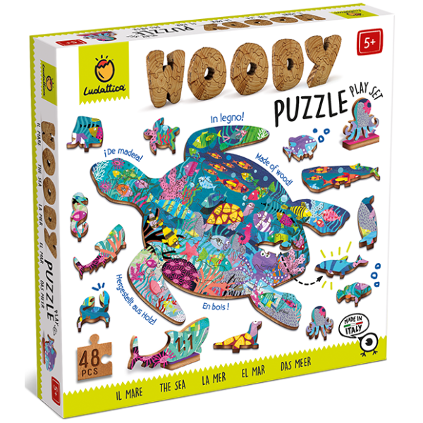 LUDATTICA Moře dřevěné puzzle 48 dílků