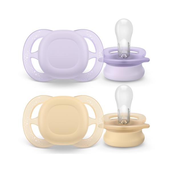 Philips AVENT Dudlík Ultrastart neutrálny 0-2m dievča 2 ks