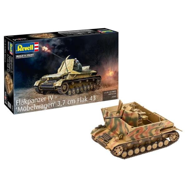 Plastic ModelKit military 03363 – Flakpanzer IV „Möbelwagen“ 3.7cm Flak 43 (1:72)