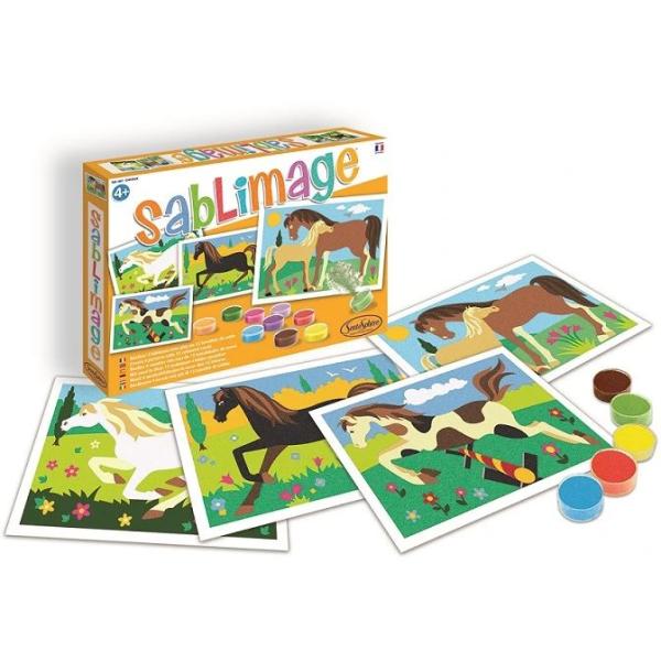 SENTOSPHERE Sablimage Concept Box Pískové obrázky Koně