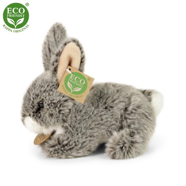 Plyšový králík tmavě šedý ležící 17 cm ECO-FRIENDLY (obrázek 3)