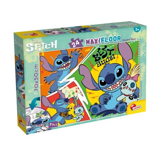 Stitch puzzle maxi oboustranné 70x50 cm 24 dílků