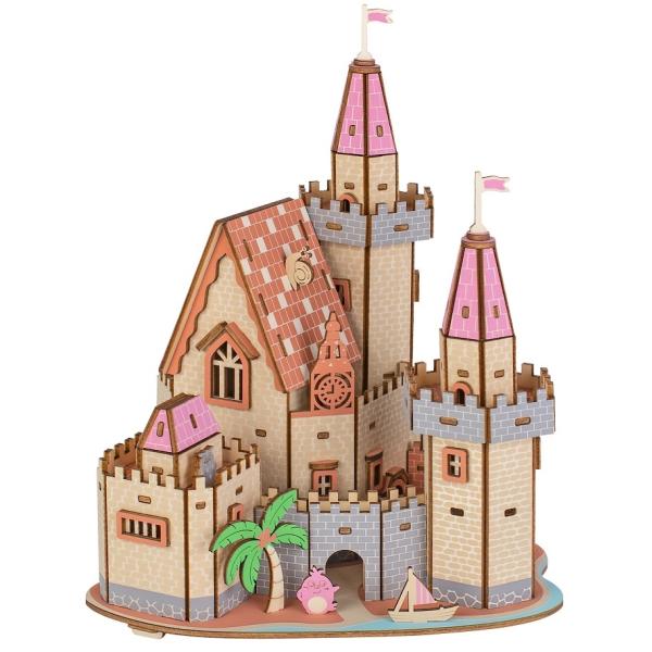 Woodcraft Drevené 3D puzzle Hrad na pláži