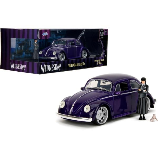 Wednesday auto 1972 VW Beetle 1:24 a figurka Wednesday