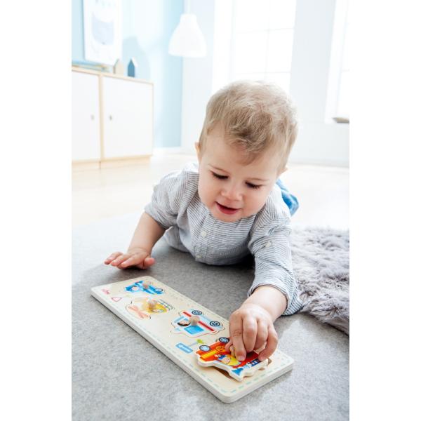 Haba Dřevěné vkládací puzzle Dopravní prostředky (obrázek 3)