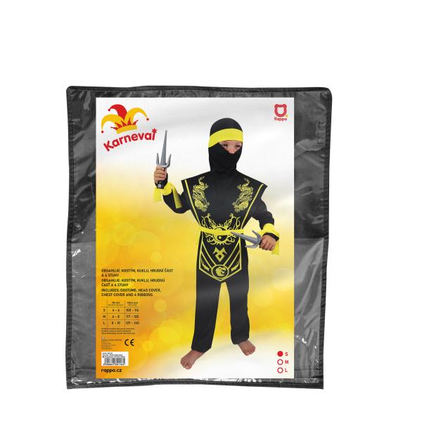 Dětský kostým žlutý ninja (S)